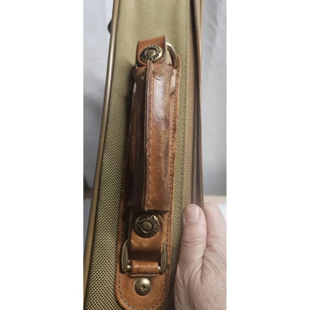 Vintage Hartmann leather‎ tweed footed briefcase w/shoulder strap